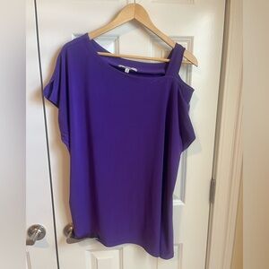 Sympli Purple Cold Shoulder Blouse